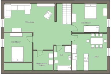 Ferienwohnungen Winkler - Ferienwohnung Kehlsteinblick, 95m², 1-9 Pers. 2SZ,WSZ, DU/WC,Balkon