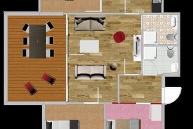 Haus Fabel - App. Fuchs, 3 Schlafzimmer, 2 Badez. mit Dusche+WC