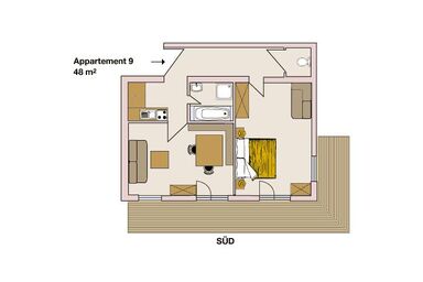 Rüfikopf, Chalet - App 9 für 2 - 4 Personen