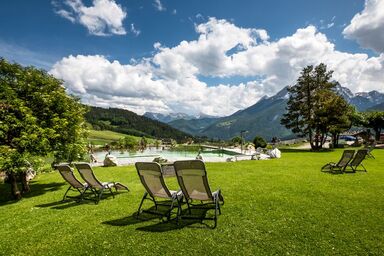 Alpenpension Ettlerlehen - Doppelzimmer Nr. 6, Balkon, TV, W-LAN, Haarfön, Sitzecke, Obergeschoss, Westen