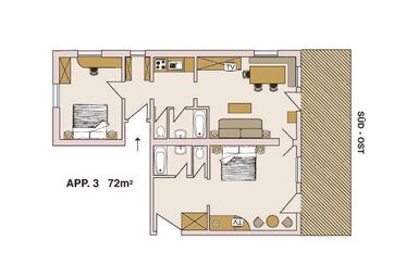 Rüfikopf, Chalet - App 3 für 4 -6 Personen