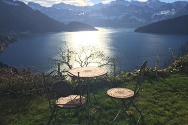 Ferienwohnung mit spektakulärer Berg- und Seesicht