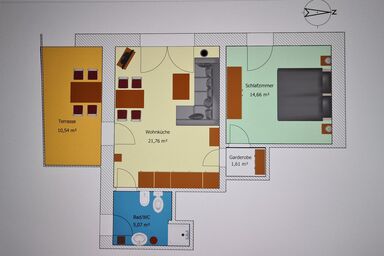 Ferienwohnung Graf Konrad - Ferienwohnung Lusen (44qm)