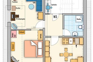Buchhaus Vier - Ferienwohnung "Dachgeschoss" mit kostenfreiem WLAN