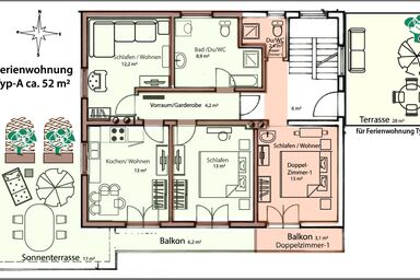 Ferienwohnungen Haus Christophorus - Appartement Typ A