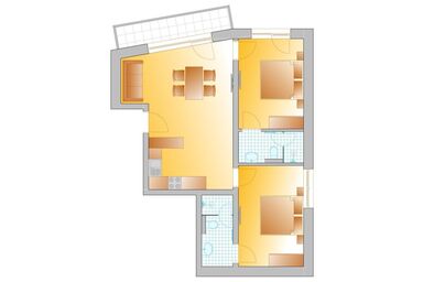 Appartement Hammerrain - Appartement Typ B (4-6 Pers./ 2SZ)