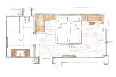 Ferienhof Obergasser & Pension Bergblick - Doppelzimmer mit seitlichem Seeblick für 1-2 Personen