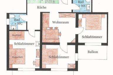 Ferienhof Ransburggut - Fewo D (2-8 Personen/3 SZ)