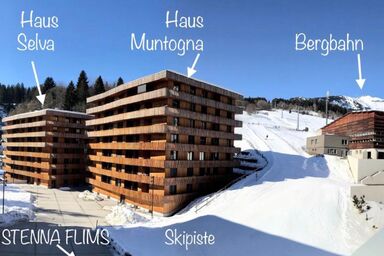 Flims Stenna SELVA direkt bei Bergbahnen Skipiste