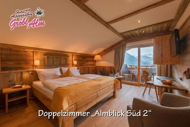 Gröbl-Alm, Alpengasthof/-hotel - Doppelzimmer Süd 2 "Almblick" mit Dusche/ WC