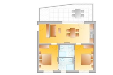 Appartement Hammerrain - Appartement Typ A (2-4 Pers./ 1 SZ)