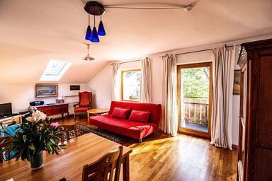 Ferienwohnungen Am Strandbad - Ferienwohnung Inselblick: 2 Schlafzimmer, 90qm, grosser Balkon mit See- und Bergblick