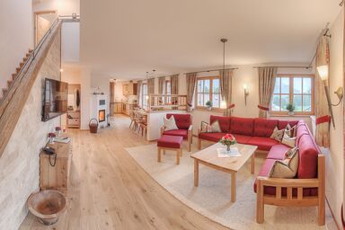 Ferienwohnungen im Rosengarten inkl. Chiemgaukarte - Ferienwohnung Rose, 2 Schlafzimmer und 2 Balkone mit Bergblick