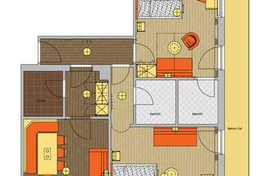 Kaiser-Franz, Appartementhaus - App. Nr. 2, Dusche, WC, 2 Schlafräume, 80 m2